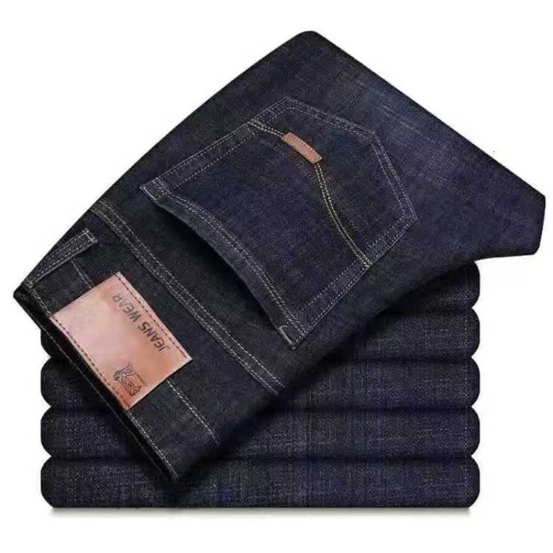 Men's Jeans Summer new elastic jeans men straight tube loose casual large size thin men's work wear-resistant long pants Denim Pants