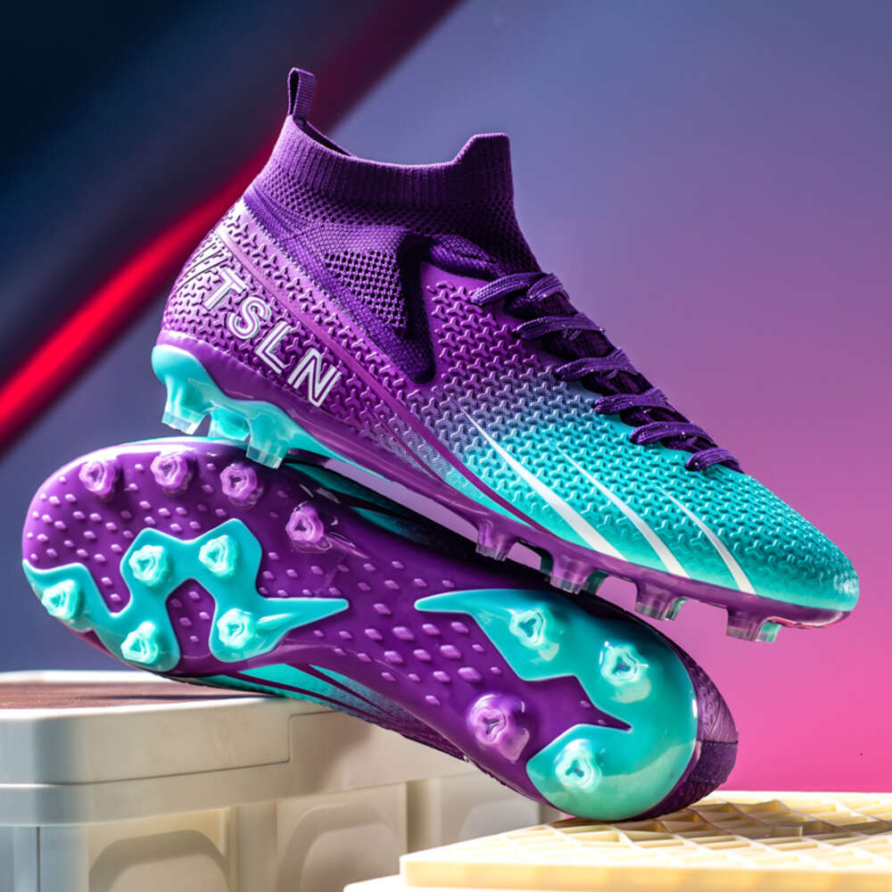New quality Outdoor High top Non-slip Breathable Fashion sports FG Custom Men Football Soccer Shoes Boots