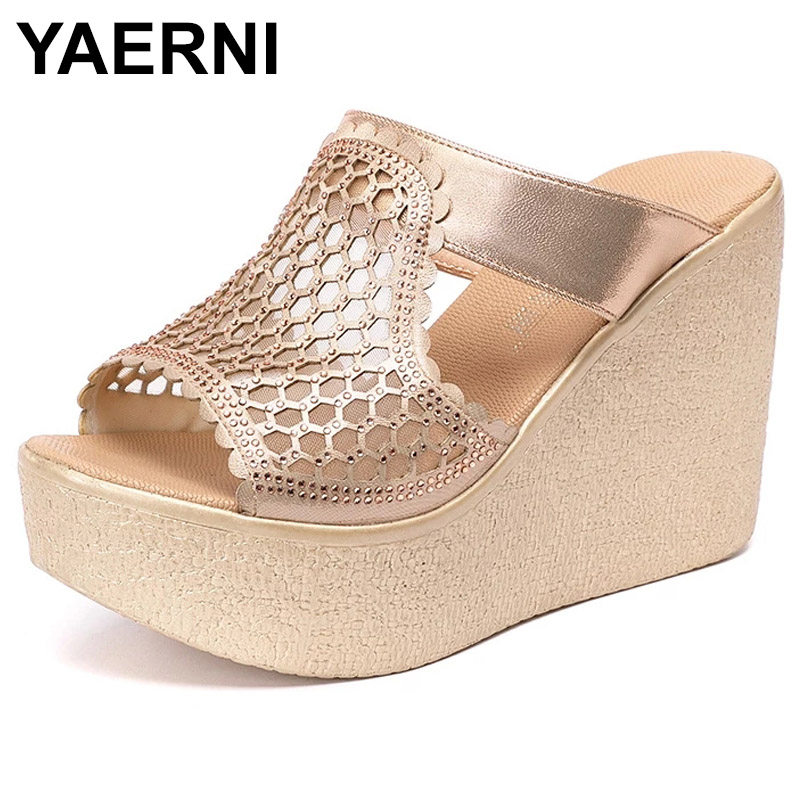 Women's High Heel Sandals Peep Toe Mesh Lace Wedge Heels Stylish Summer Shoes for Comfort and Breathability