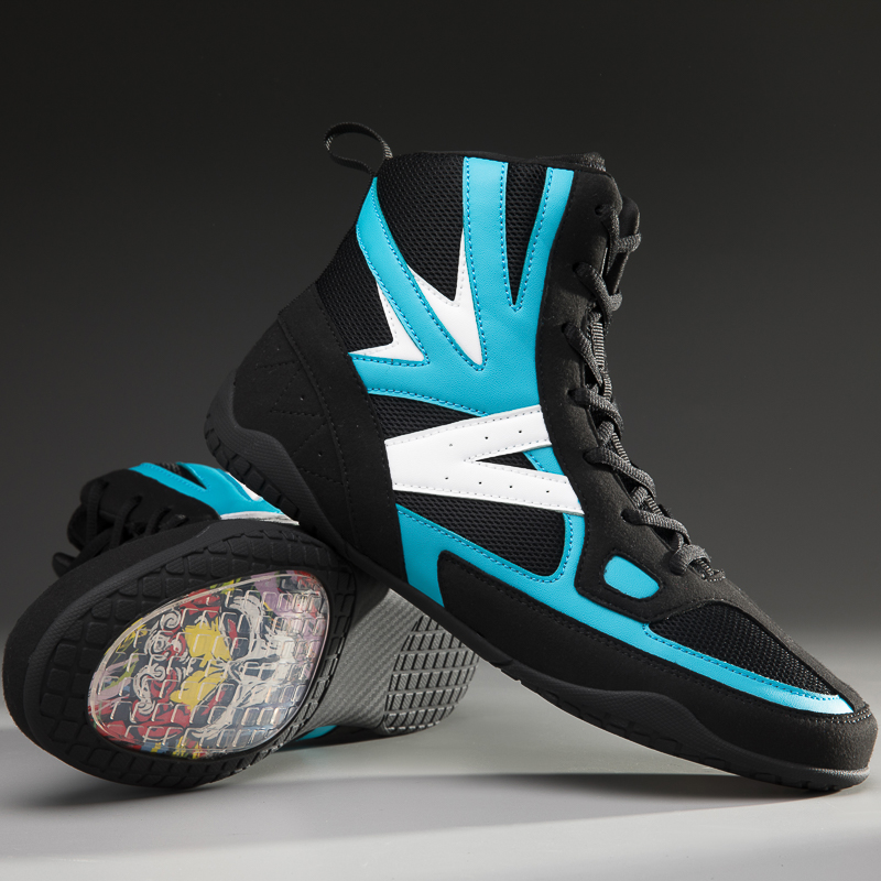 Men Women Professional Boxing Fighting Weightlifting Shoes Light Weight High Top Wrestling Training Boots Plus Size