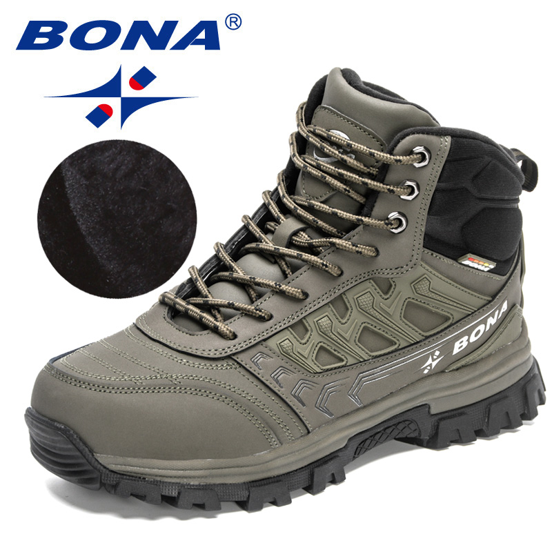 2023 BONA New Designers Brand Winter New Warm Men Plush Nubuck Snow Man Quality High Top Boots Manscuo Sneakers 2348 scuo