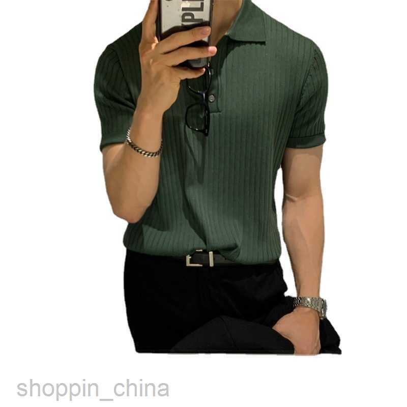 Men's Polos Shirts Polo polo shirt short sleeve men fashion brand loose casual summer thin solid color knitwear t-shirt bottoming shirt tops