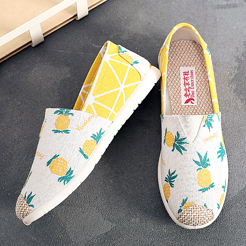 SIMLOVEYO 2021 New Sales Black Retro Vintage Lazy's Espadrilles Boat Shoes Flat for Female Unisex Larger Size Breathable 41