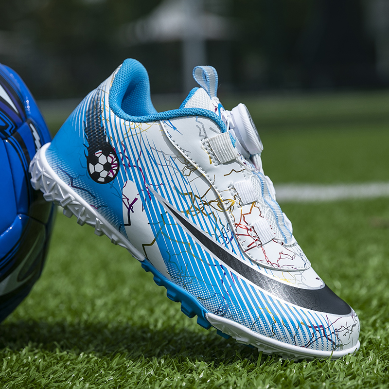 Kids Football Boots Soccer Shoes TF Grass Anti-Slip Training Cleats Football Futsal Sneaker Child's Sports Footwear SIZE 29-35