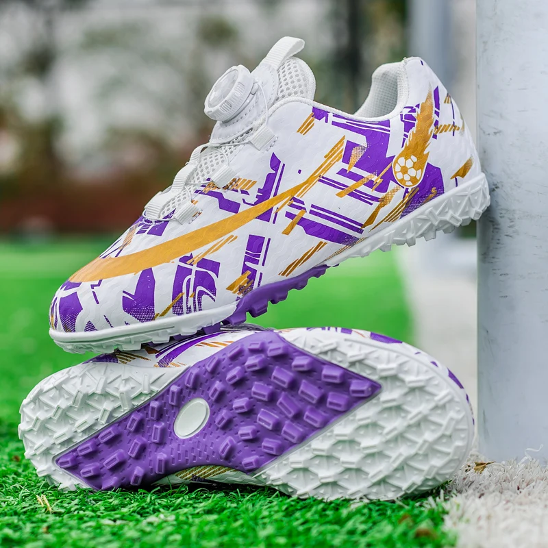 Soccer Shoes for Childrens TF/FG Outdoor Futsal Turf Training Boys Girl Society Football Field Boots Kids Cleats Grass Sneakers