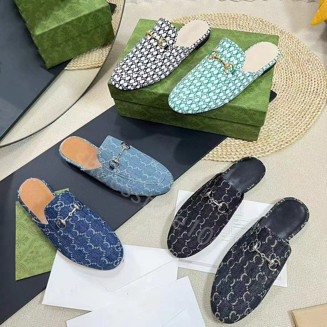 Designers Slippers Top Quality Cashmere Mans Sandals Casual Women Slipper Classic Buckle Round Toes Flat Heel Leisure Comfort Four Seasons Factory Womens Shoes