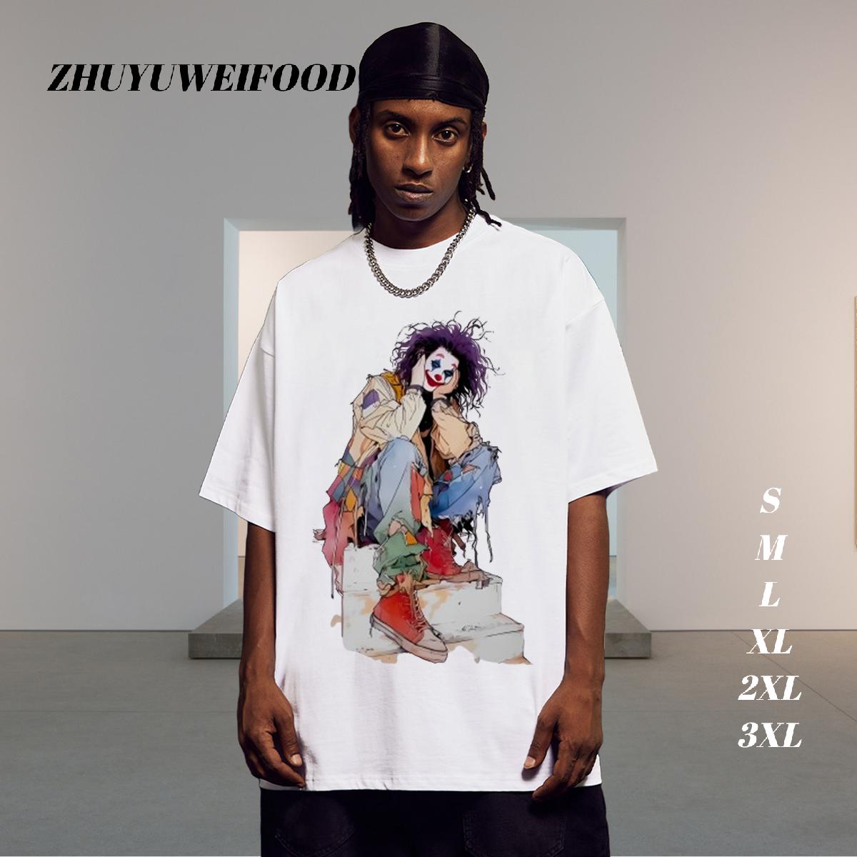 Fashion T shirt Anime Print Couples T Shirts Sports Casual Breathable Crew Neck Popular Tops