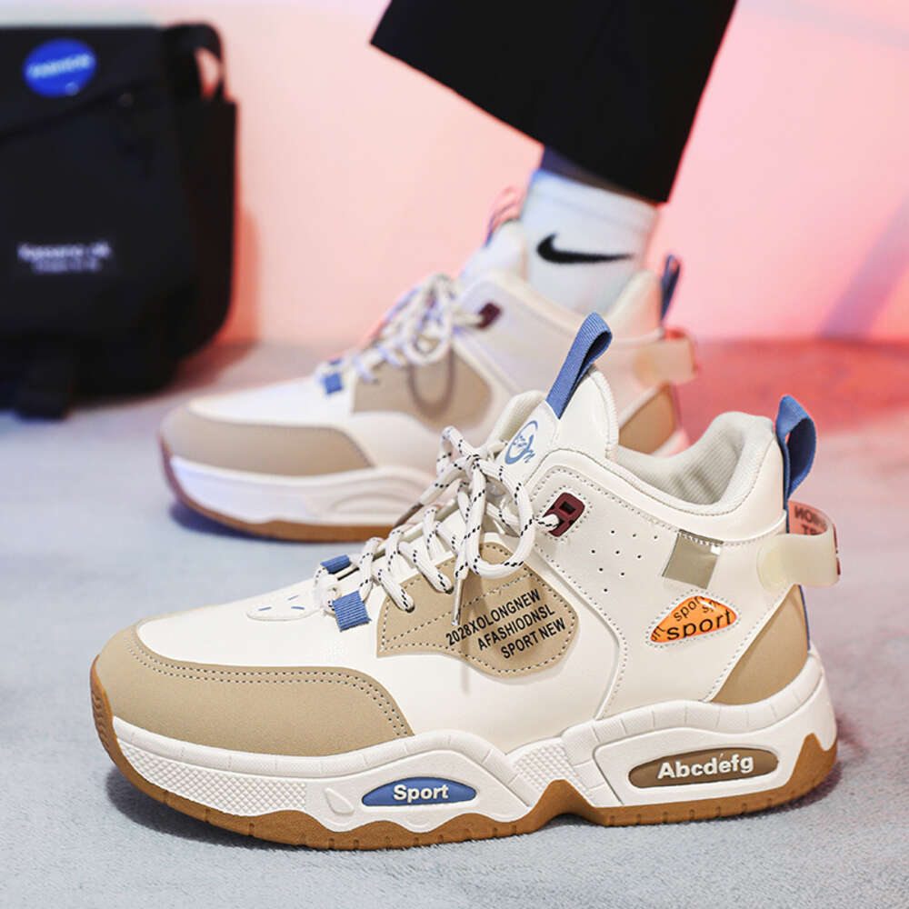 New high-top casual new shees non-slip bread shoes fashion lace-up men's sneakers