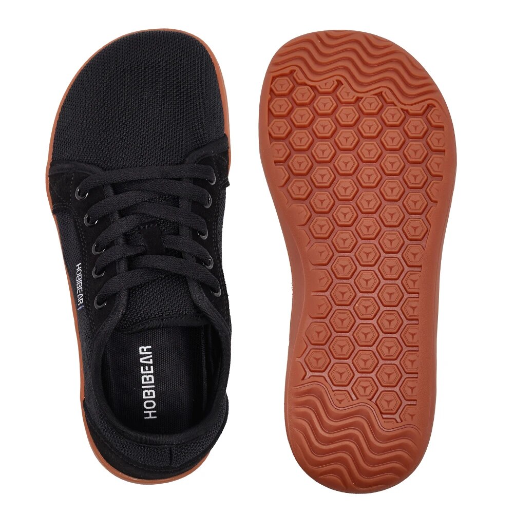 HOBIBEAR Wide Barefoot Shoes for Womens Mens Outdoor Trail Running Zero Drop Casual Sneaker