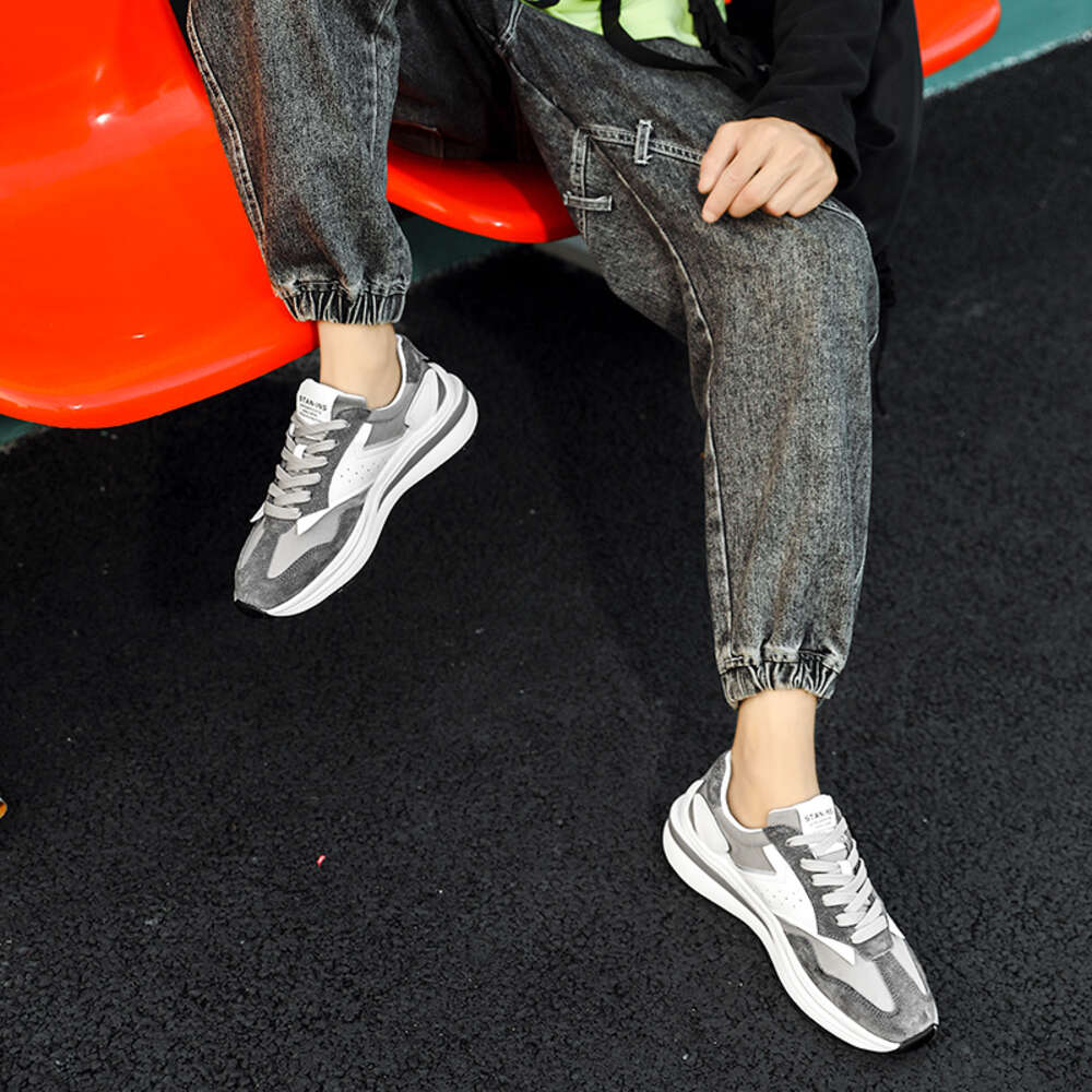 New design non slip casual new fashion walking four seasons lace up sports men's shoes