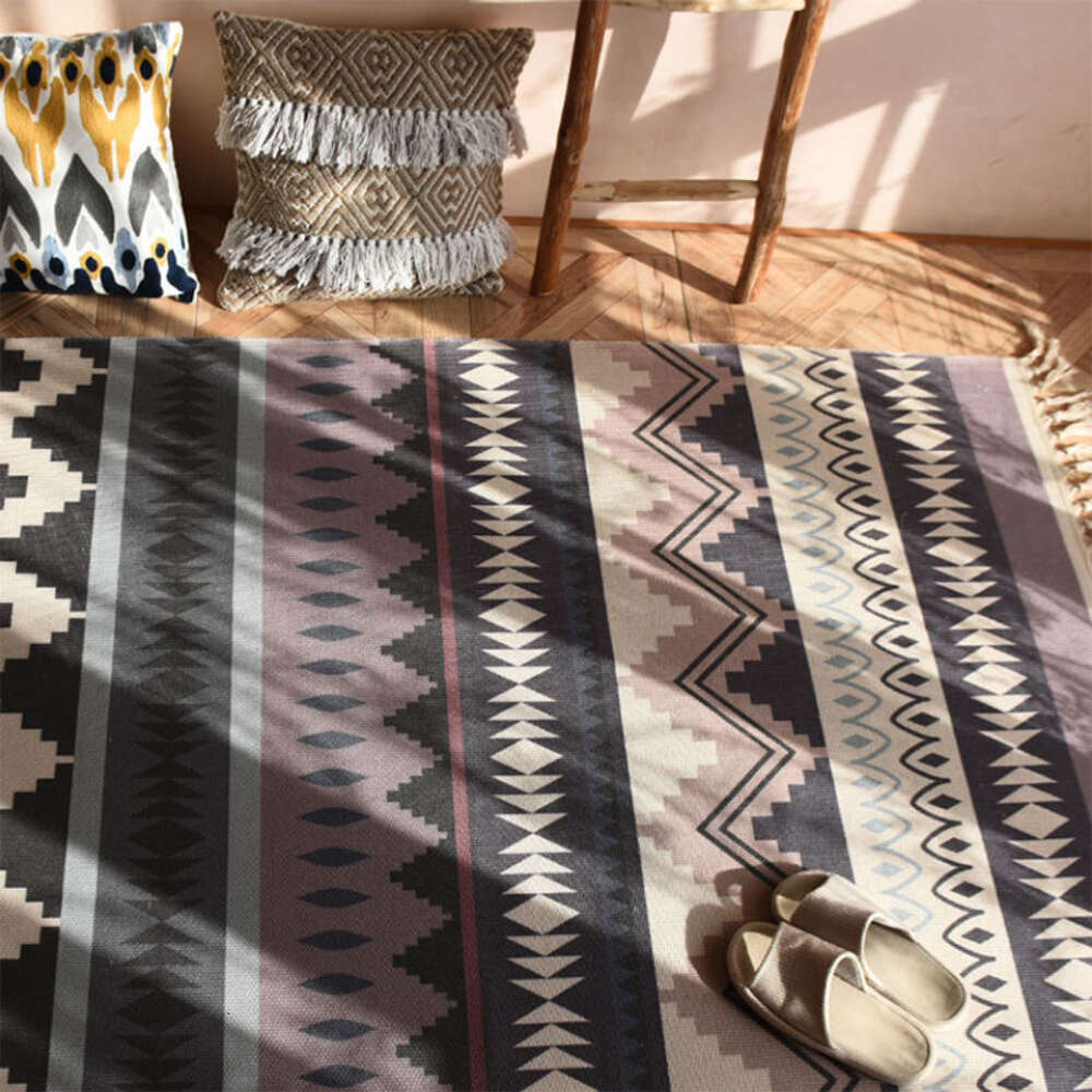 Instagram Bohemian Ethnic Style Living Room Sofa Tea Table Carpet Bedside Floor Mat Long H260226