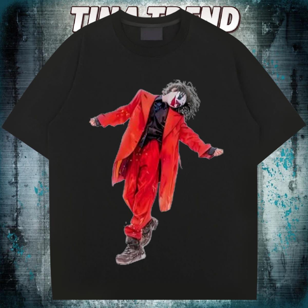 Classic T shirt Street Casual Cotton O Neck Short Sleeves Men Tees 2024 Summer Cartoon Print Wear