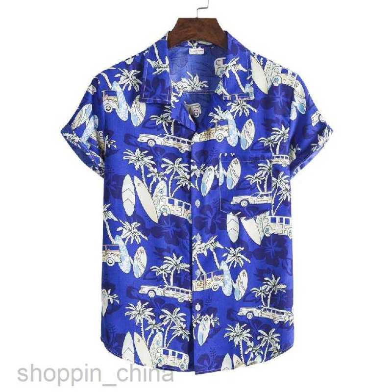 Men's Casual Shirts Men's shirt top new product male shirt size fashionable loose fitting suit collar casual floral shirt tops