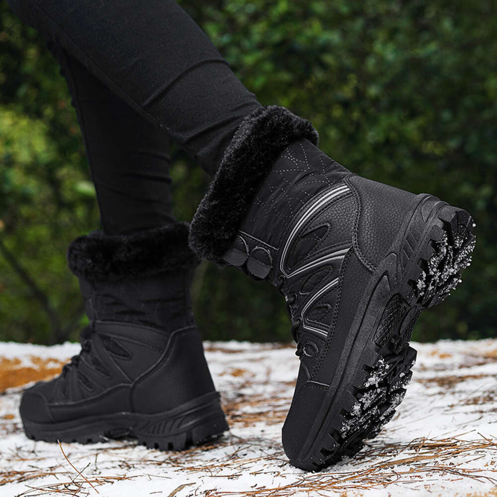Wholesale Winter Warm Snow Boots Ladies Outdoor Waterproof Sneakers for Women Custom Women's Non-slip Hiking Shoes Adult