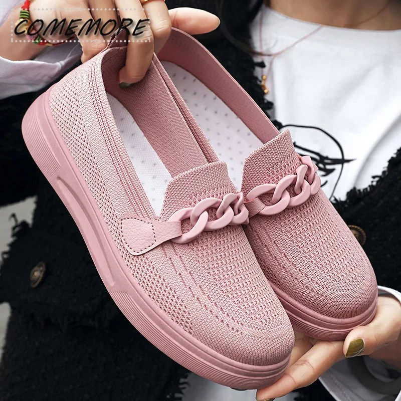 Womens casual sports shoes Comfortable Loafers Slip-on Flats Womens shoes Breathable Spring/Summer Tennis Womens Large 240611