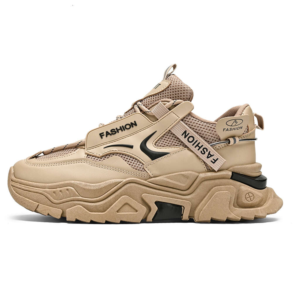 Spring and fall new mesh men's Fashion large size sneakers comfortable platform chunky shoes