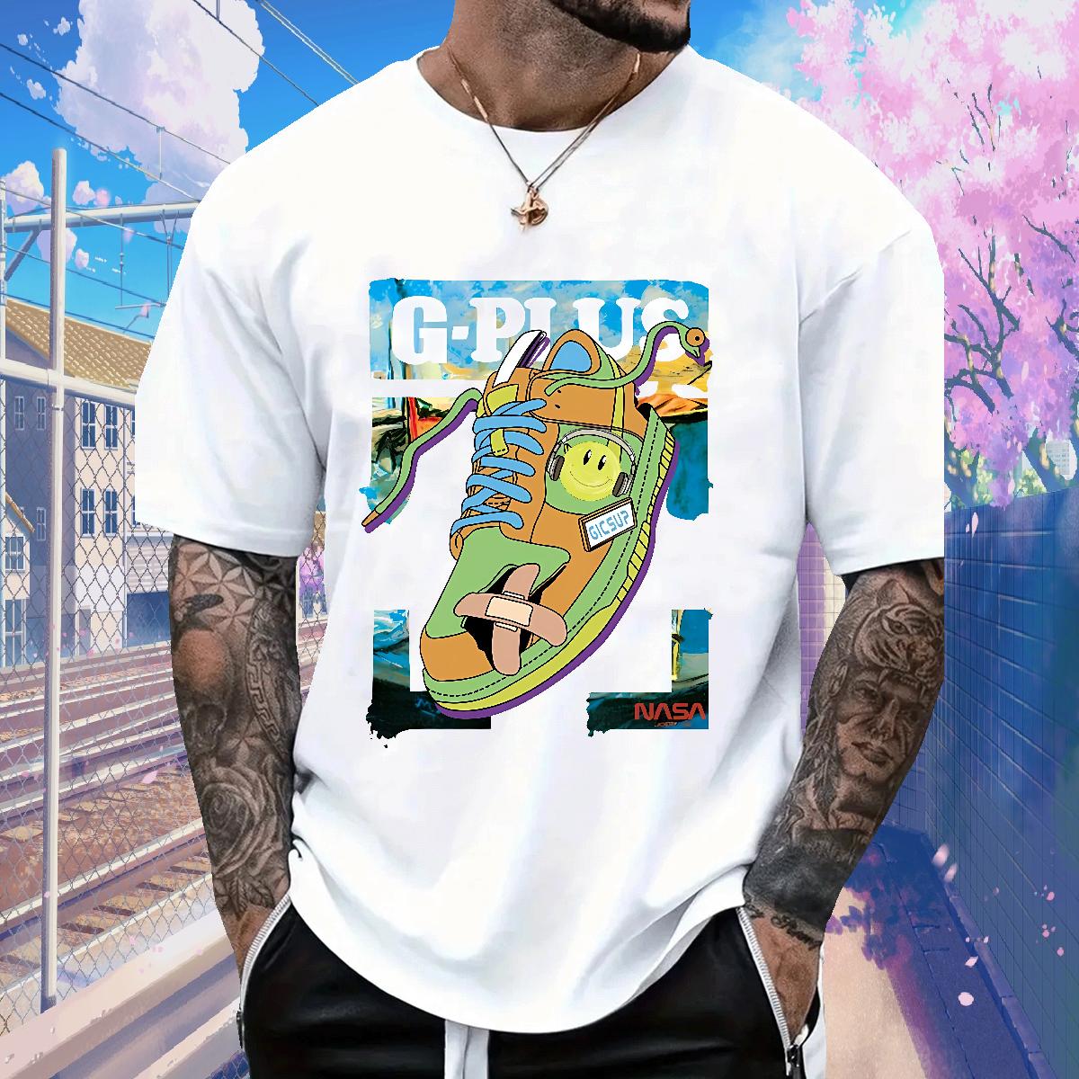 Fashion Design Mens T Shirts Cartoon Printing S-3XL Home Outdoor Men Clothes T-Shirt Breathable Short Sleeve Brand