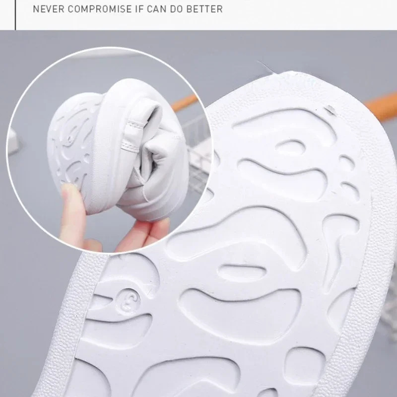 Breathable Lace-Up Women's Casual Sneakers - White Embroidered ral 2024 4