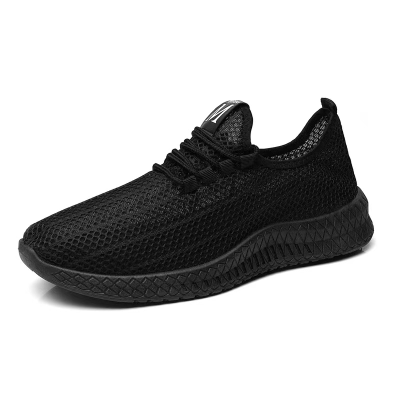 Summer Breathable Running Shoes Men Sneakers Black White Mesh Shoes Outdoors Sports Trainers