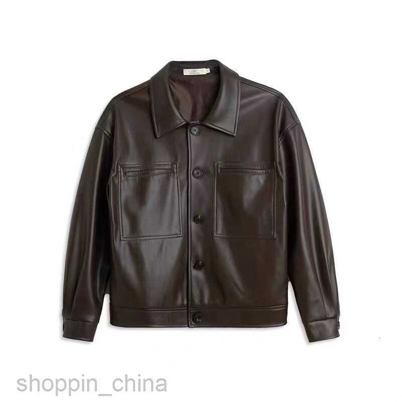 Men's Jackets Coats Loose and short PU leather jacket man ruffled and handsome top spring and autumn version lapel motorcycle casual jacket