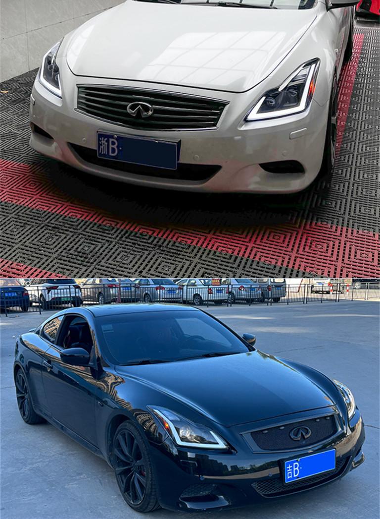 Car Light Assembly for Infiniti G25 G35 G37 LED Headlight 2006-2012 Q60 Angel Eye Front Lamp DRL Signal Lights