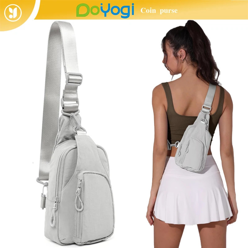Doyogi Daily Sling Bag with adjustable shoulder strap cross chest pocket lightweight small backpack for leisure travel and hiking 240531