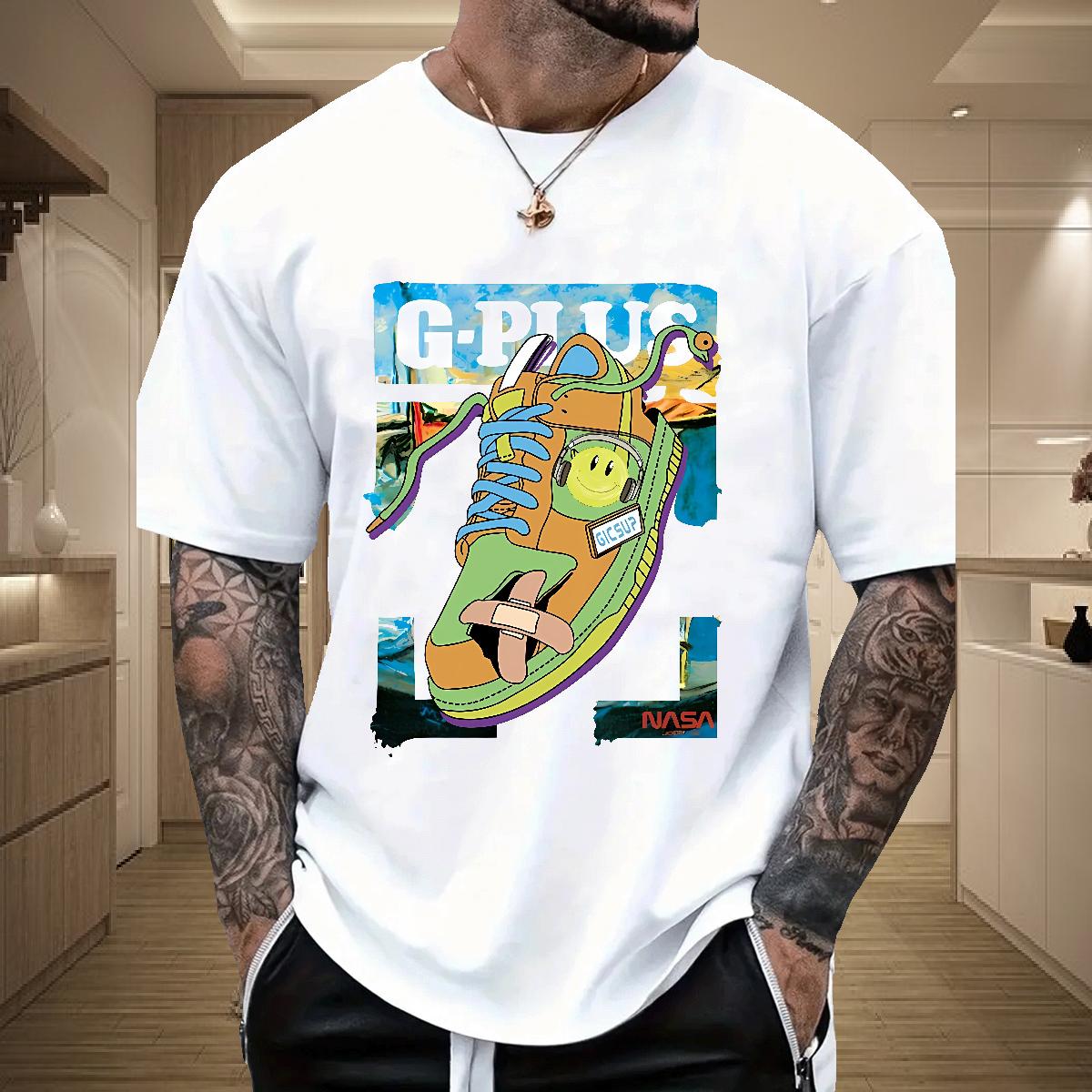 Cool Men Clothes T-Shirt Crew Neck Cotton Home Outdoor T Shirts Men DIY Logo Custom Tops Tees