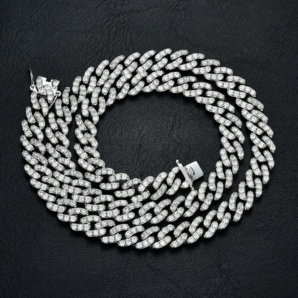 Jwy Fashion Hip Hop Brass Luxury Cuban Link Chain 8mm Iced Out Cuban Chain Necklace Jewelry