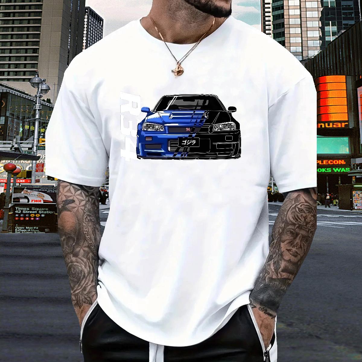 2024 New Mens T Shirts Anime Print Daily Wear Men Clothes T-Shirt Cotton Breathable Classic