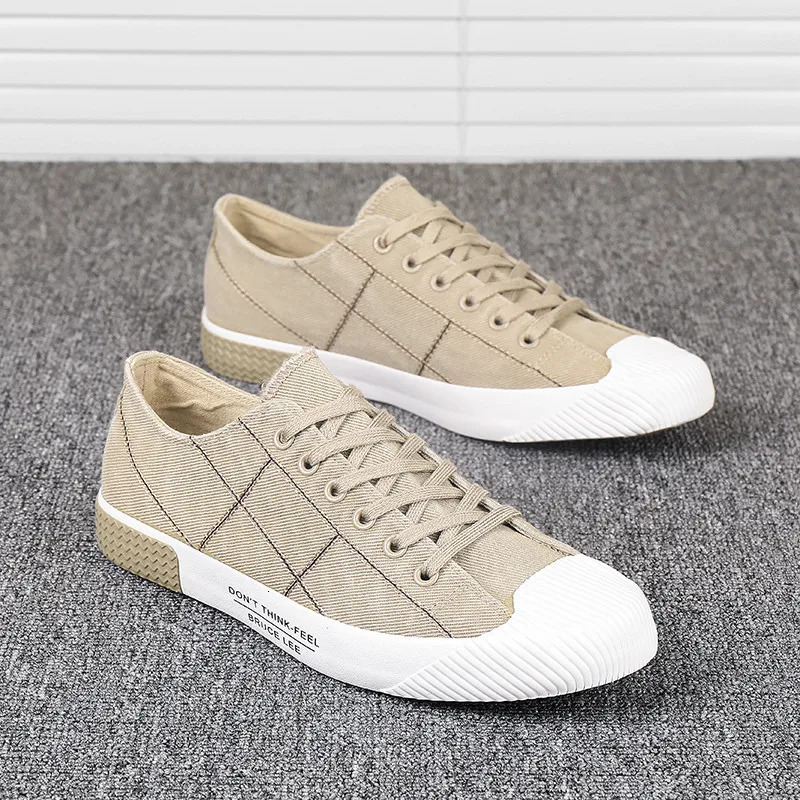 Canvas Shoes for Men Green Plaid Flat Shoes Men Lace-up Breathable Casual Shoes Men Espadrilles zapatos hombre 240612