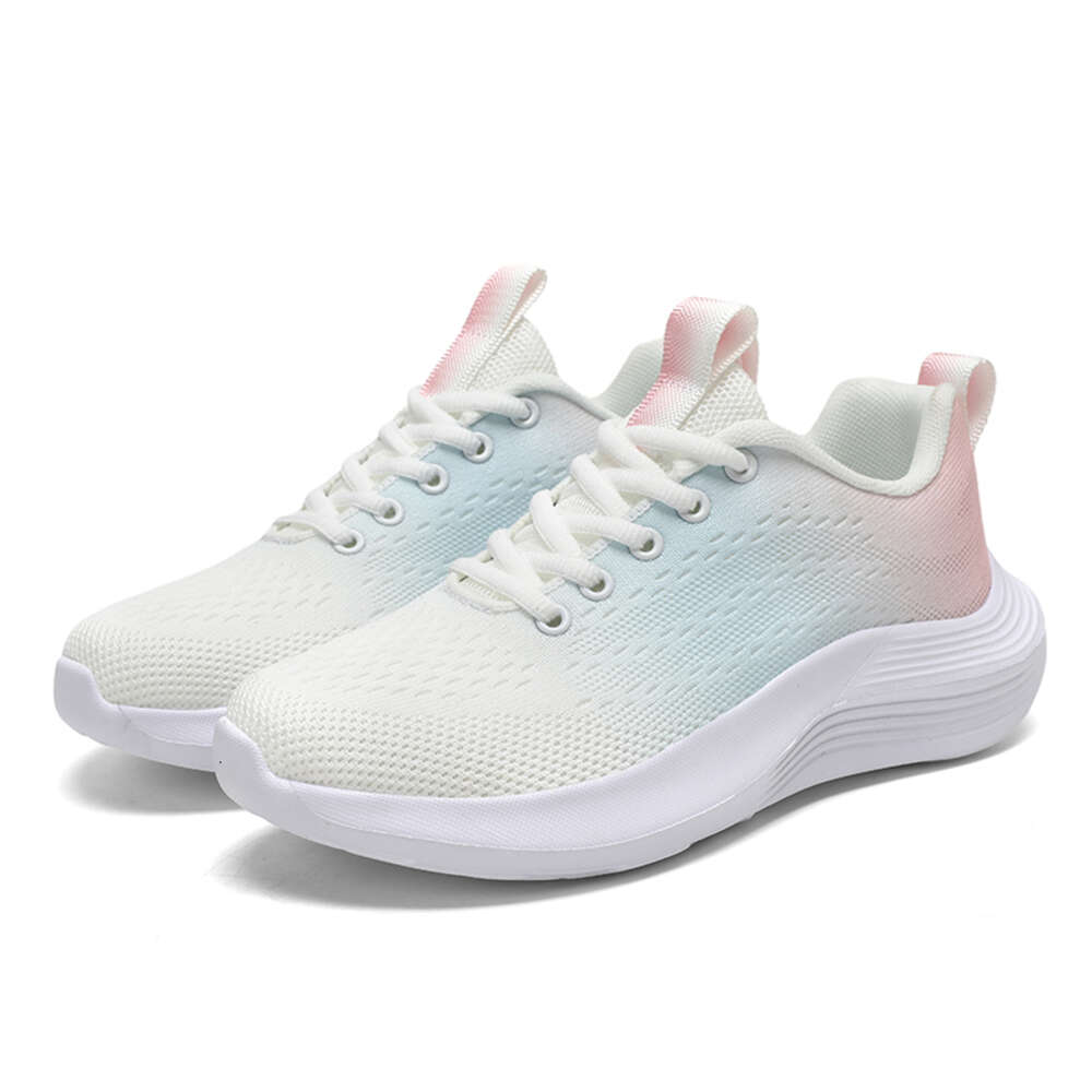 2024 Spring New Women's Flying Woven Mesh Sneakers Breathable Casual Lightweight Non-slip Running Shoes
