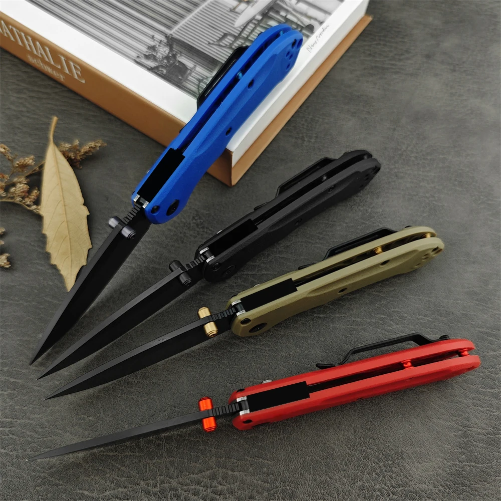 Made in the USA Made in the USA 8 Colors BM Mini Freek 565 Folding D2 Stonewashed Blade Nylon Fiber Handle Outdoor Military Combat Knife Self Defense 