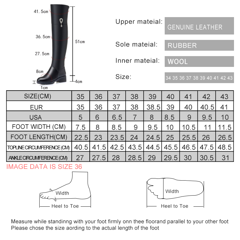AIYUQI Thigh High Genuine leather Boots Women 2024 New Winter Women Long Boots Large Size Wool Warm Over The Knee Boots Ladies