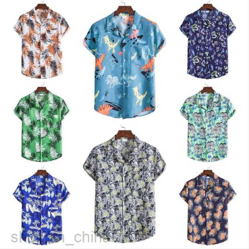 Men's Casual Shirts Men's shirt top new product male shirt size fashionable loose fitting suit collar casual floral shirt tops