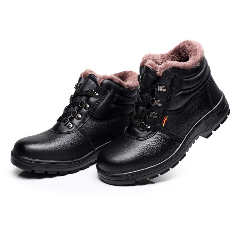 Fleece Lining Steel Toe Work Safety Shoes For Men Wear Resistant Lightweight Sneakers Puncture-proof Indestructible Work Boots