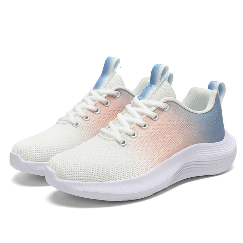2024 Spring New Women's Flying Woven Mesh Sneakers Breathable Casual Lightweight Non-slip Running Shoes