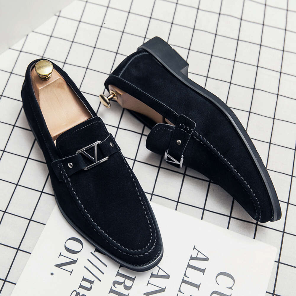 New Suede Loafers Men ck Business Blue Breathable Slip-On Casual Driving Evening Dress Men's Wedding Shoes 38-48