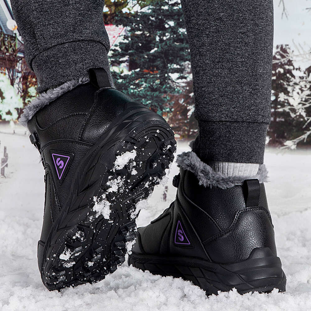 Winter high-top couple snow boots shees plus cotton new men and women with walking shoes