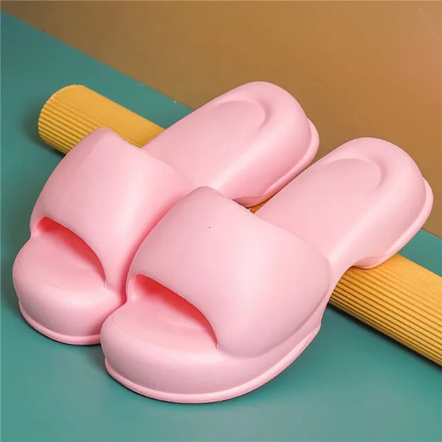 Ladies High Heels House Slippers Summer Flip Flops Woman Eva Soft Sole Flat Shoes Non-Slip Slides Beach Sandal Candy Color 240611