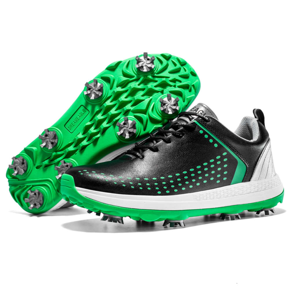 Wholesale New Style Microfiber Leather Non-slip Rotation Shoelace Golf Shoes For Men