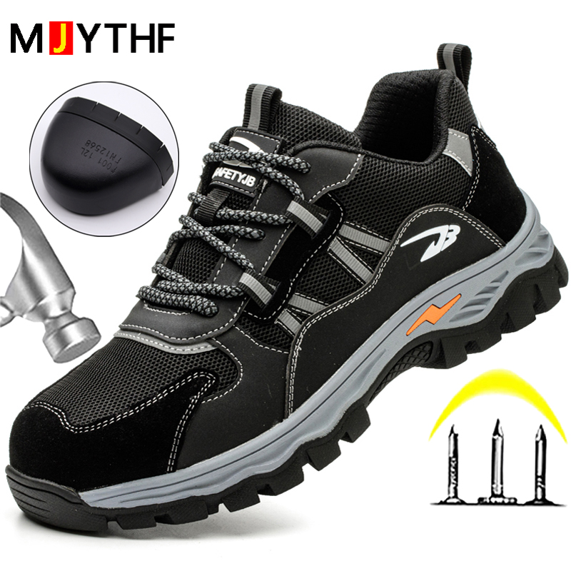 2023 New Indestructible Boots Steel Toe Men Puncture-Proof Safety Work Sneakers Hiking Shoes