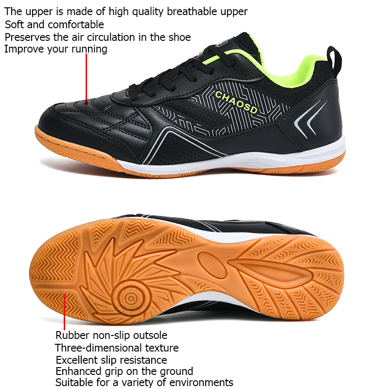 Futsal Soccer Shoes Men Low Naked Ankle Adult Professional Indoor Football Boots Teenager Kids Soccer Training Sneakers 35-46#