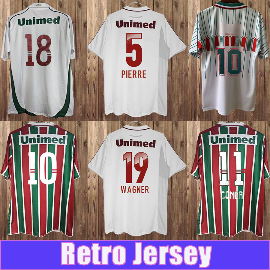 1993 Fluminense CONCA Retro Soccer Jersey PIERRE FRED WAGNER 11 12 100TH Home Green Red Away Football Shirt Short Sleeve Adult Uniforms