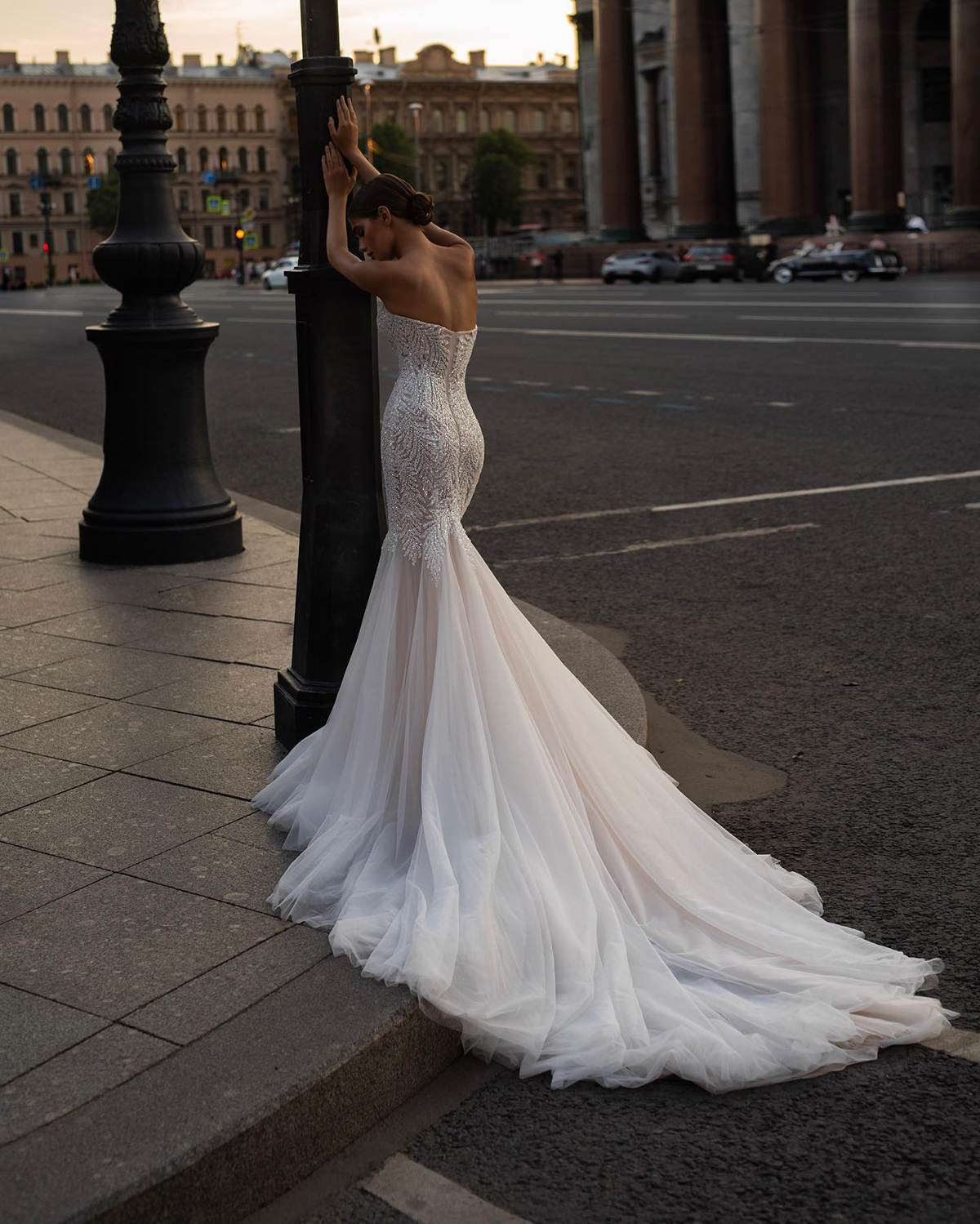 Fashion Mermaid Bridal Gowns Beading Sequins Wedding Dress With Cape Strapless Custom Made Sleeveless Sweep Train Vestido De Novia 0219