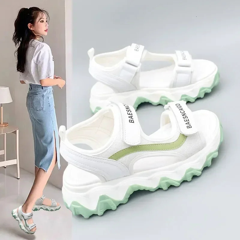 Ladies Sport Sandals Korean Version Thick Platform Shoes Casual Shoes Women Outdoor Beach Sports Sandalies Mujer 2024 240611