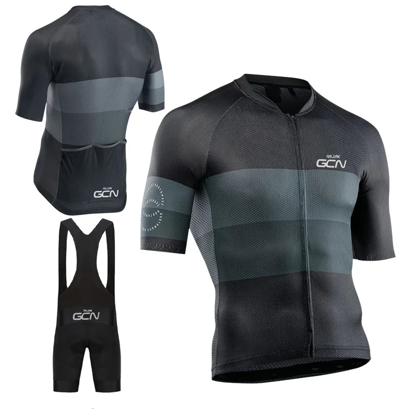 Raudax GCN Cycling Jersey Set Summer Quickdry Clothing MTB Maillot Ropa Ciclismo Men AntiUV Road Bike Racing Suit 240601