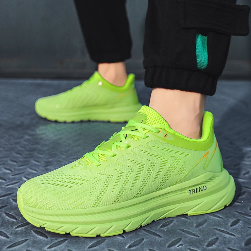 Free Running Men Unisex Marathon Mesh Sneakers for Women Thick Sole Outdoor Jogging Sports Trend Fun Run Shoes