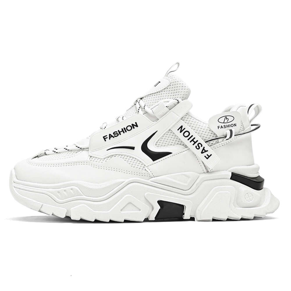 Spring and fall new mesh men's Fashion large size sneakers comfortable platform chunky shoes