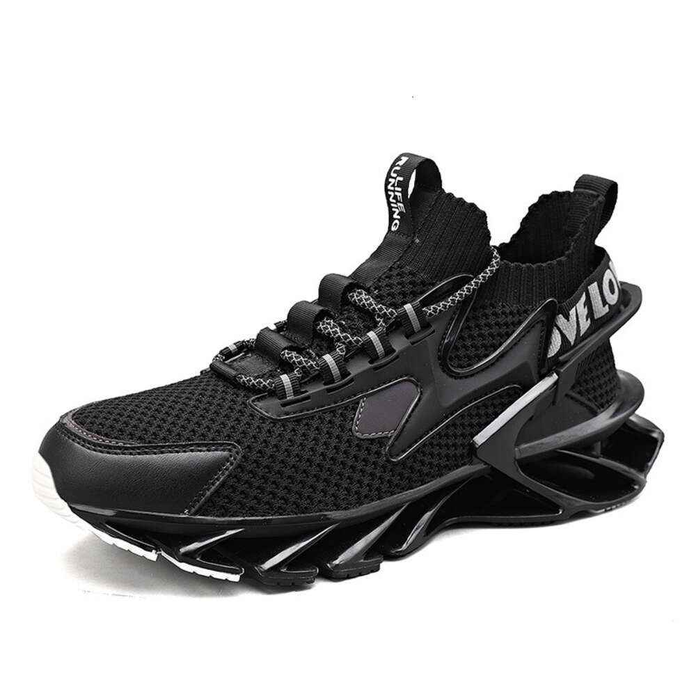 2023 PVC Large Blade Sole Summer Flying Weaving Breathable Men's Sneakers Fashion Running Shoes