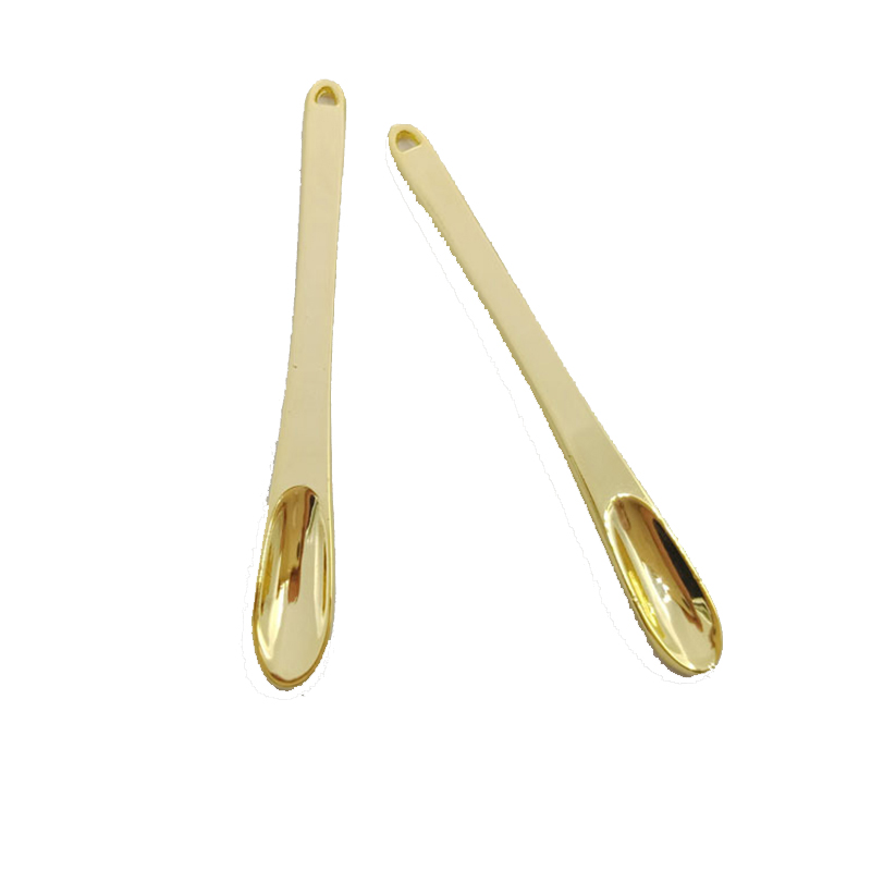 Zinc Alloy Gold Spoon Spice Powder Shovel Household Smoking Accessories Snuff Snorter Sniffer Portable Cream Spoons